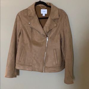 Old navy tan moto jacket, M